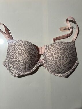 Light Pink Leopard Print T-Shirt Bra - Women Intimates